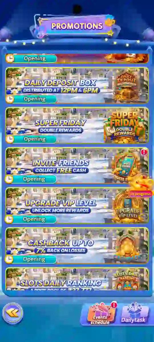 Diwa Spin events section