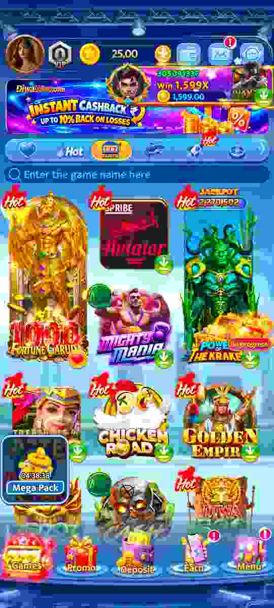 Diwa Wow Bonus and Games Diwa Wow Game bonus page and all Diwa Wow games list in the lobby